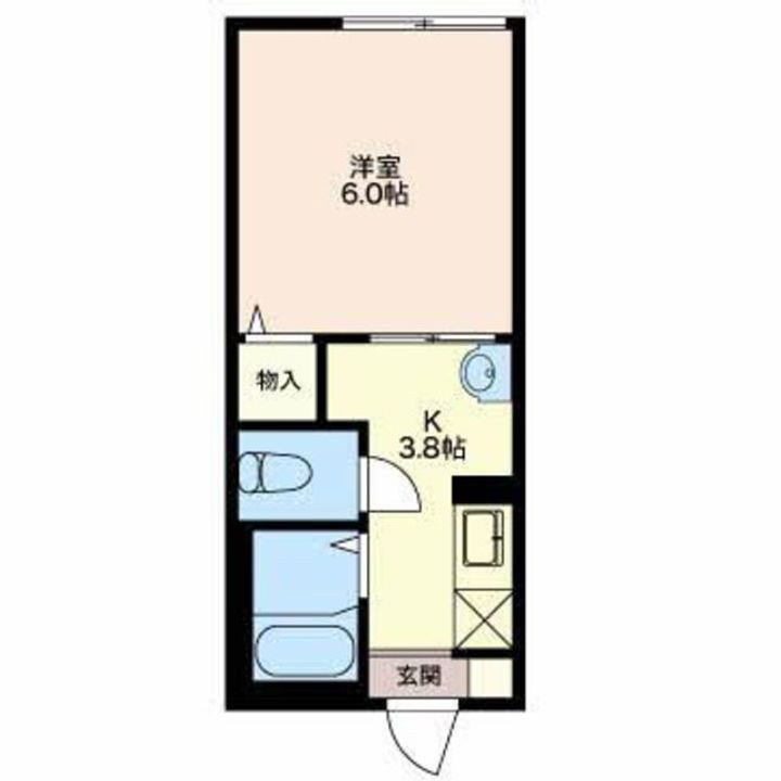 新潟県新潟市中央区川端町5(アパート)の賃貸物件の間取り