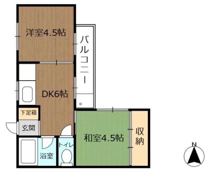 愛知県名古屋市西区清里町(マンション)の賃貸物件の間取り