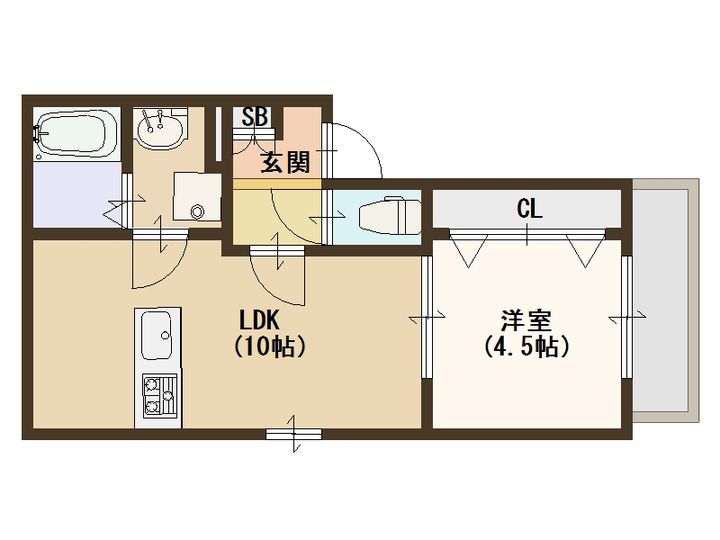 大阪府大阪市西成区橘3(アパート)の賃貸物件の間取り