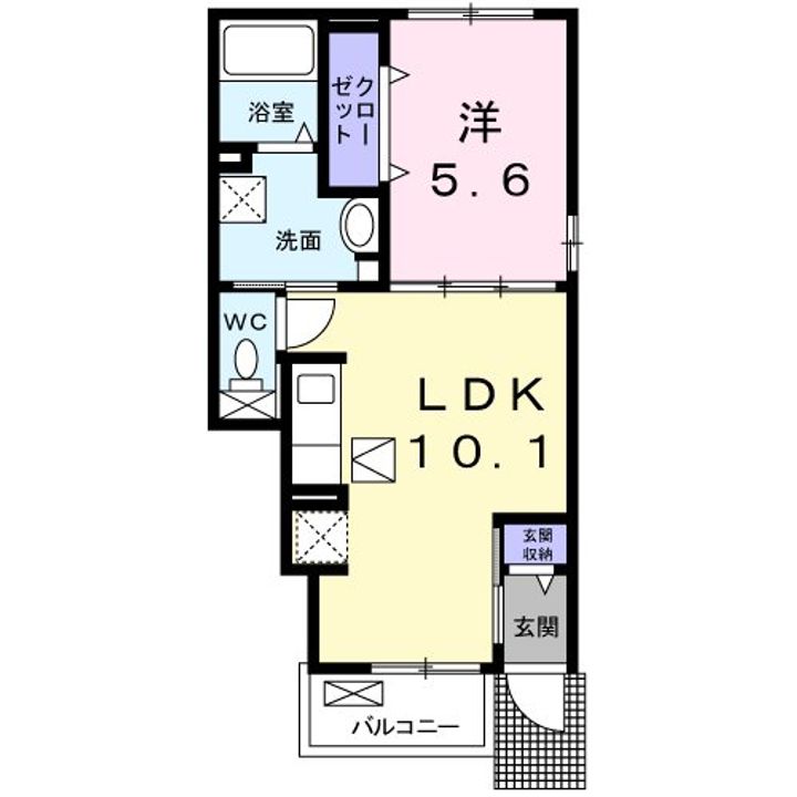 東京都八王子市宇津木町(アパート)の賃貸物件の間取り