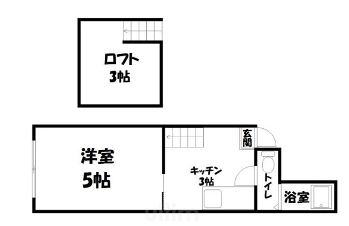 アスターナ京の袋小路長屋の間取り
