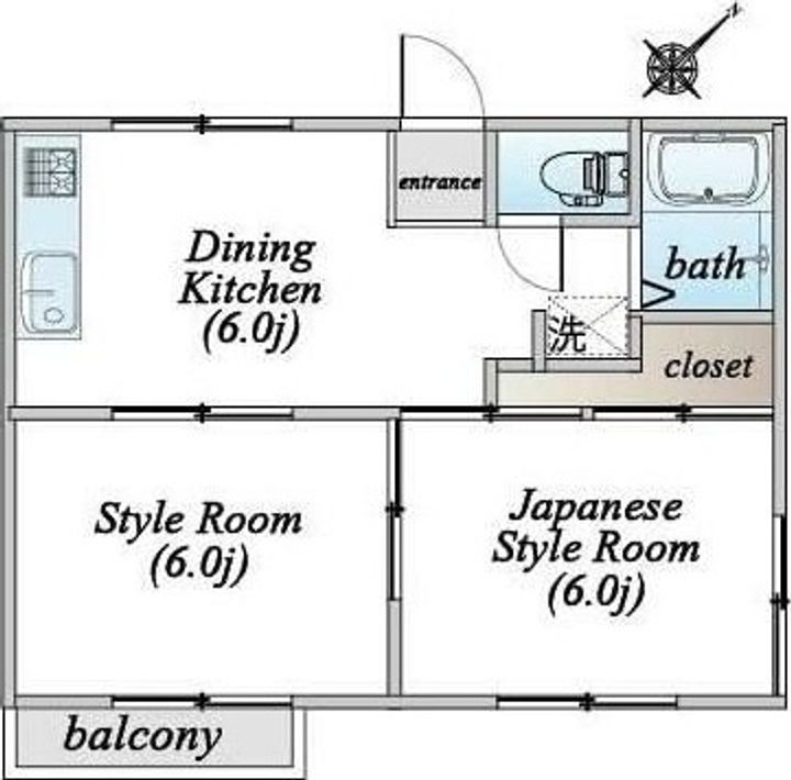 埼玉県上尾市大字原市(アパート)の賃貸物件の間取り