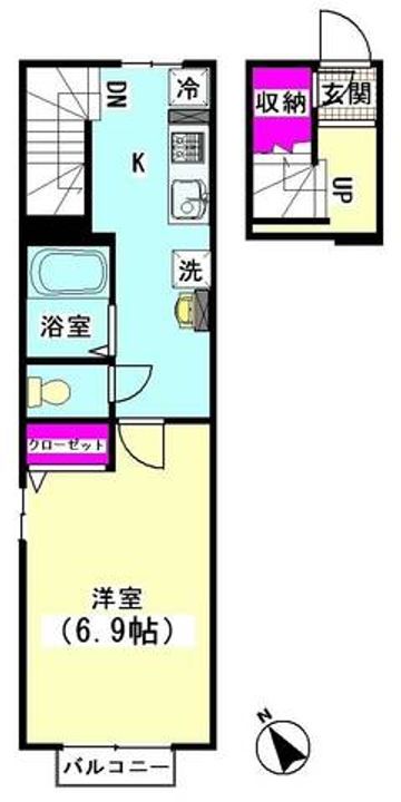 Del Sole OYAMADAIの間取り