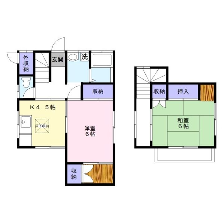 埼玉県所沢市中新井1(一戸建)の賃貸物件の間取り