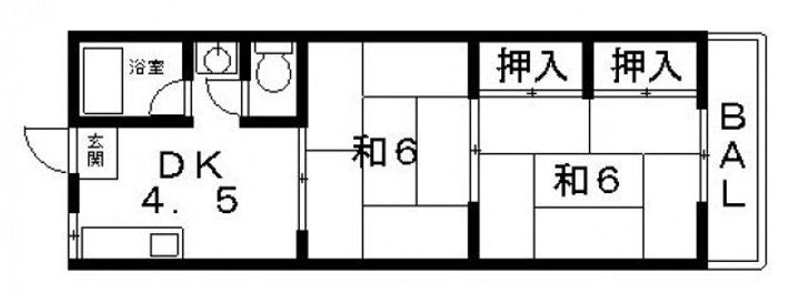 近栄コーポの間取り