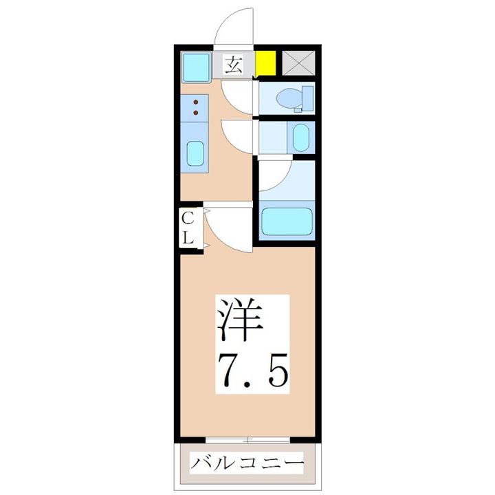 鹿児島県鹿児島市下荒田4(マンション)の賃貸物件の間取り