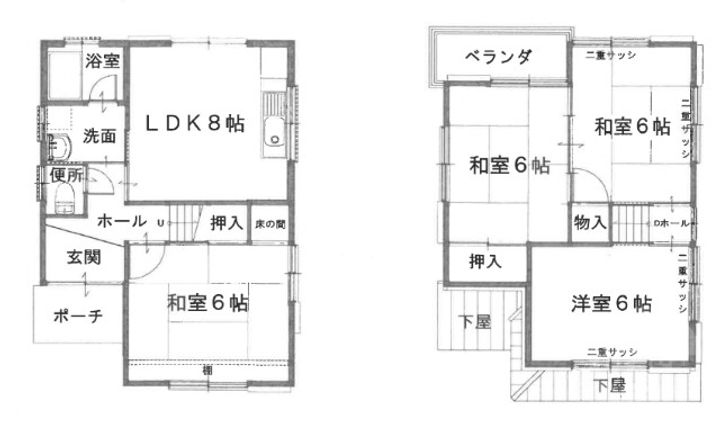 大阪府吹田市内本町1(一戸建)の賃貸物件の間取り