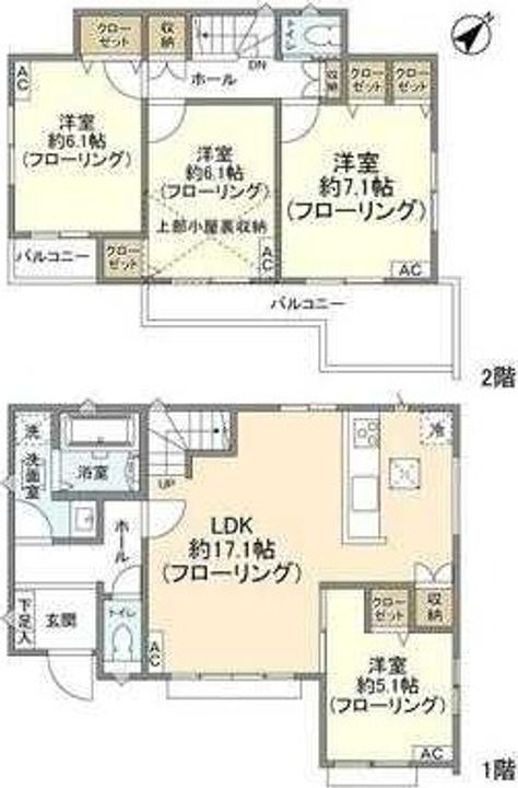 東京都町田市図師町(一戸建)の賃貸物件の間取り