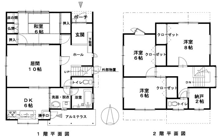 石川県金沢市横川5(一戸建)の賃貸物件の間取り