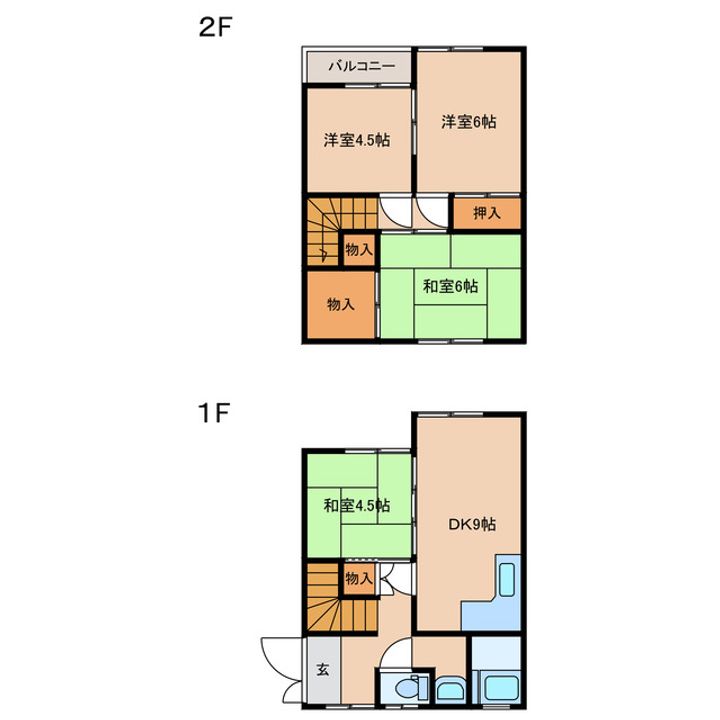 山口県岩国市通津(アパート)の賃貸物件の間取り