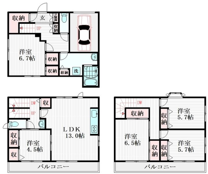 東京都荒川区町屋1(一戸建)の賃貸物件の間取り