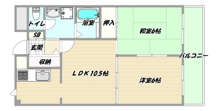 大阪府大阪市淀川区十八条2(マンション)の賃貸物件の間取り