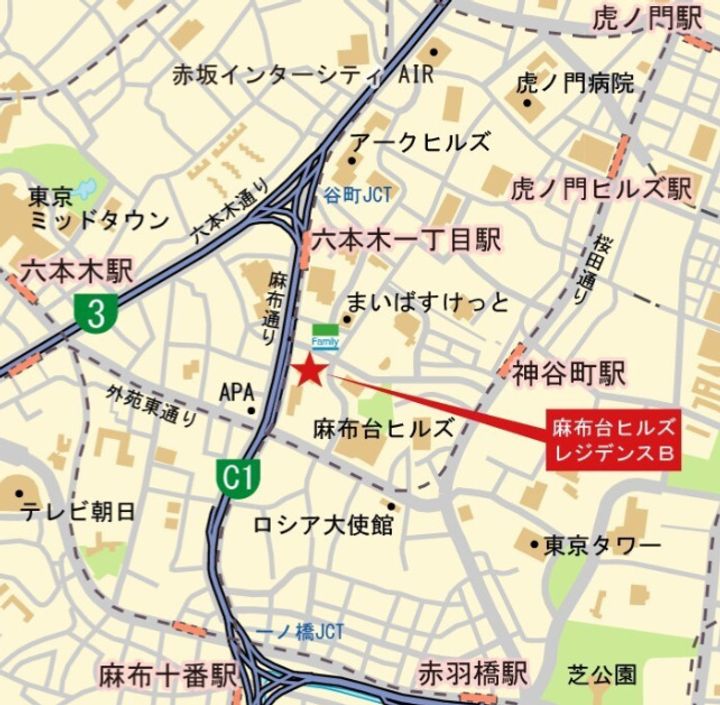 東京都港区麻布台1(マンション)の賃貸物件のその他画像
