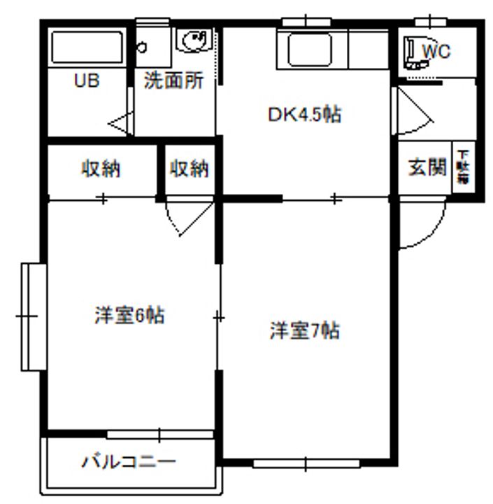 メゾンピーチミラNo.1の間取り