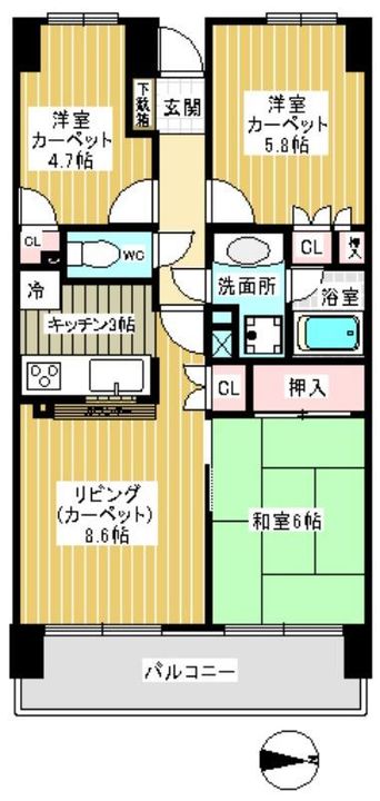 泉中央パークホームズの間取り