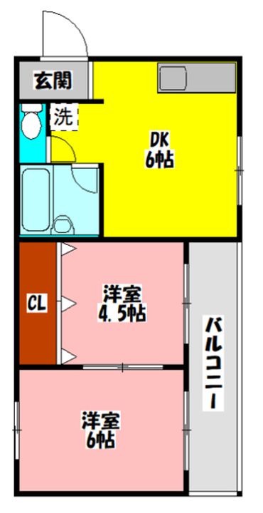 田畑マンションの間取り