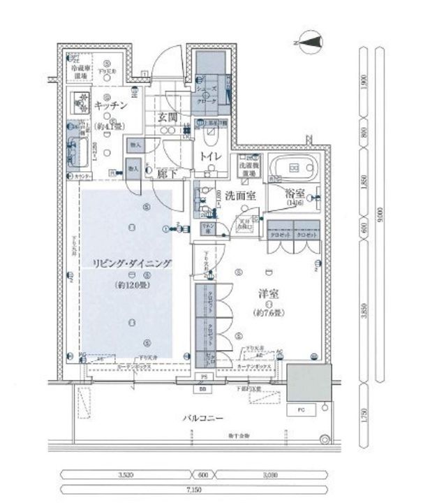 グランドメゾン新梅田タワーTHE CLUB RESIDENCEの間取り