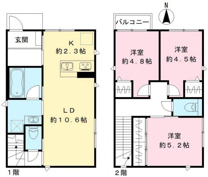 埼玉県さいたま市見沼区大和田町2(一戸建)の賃貸物件の間取り