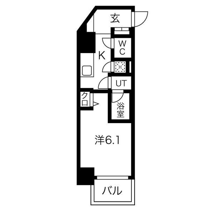 大阪府大阪市東淀川区豊新5(マンション)の賃貸物件の間取り