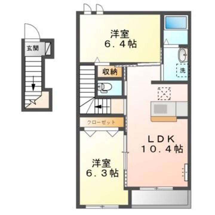 コンフォート中島の間取り