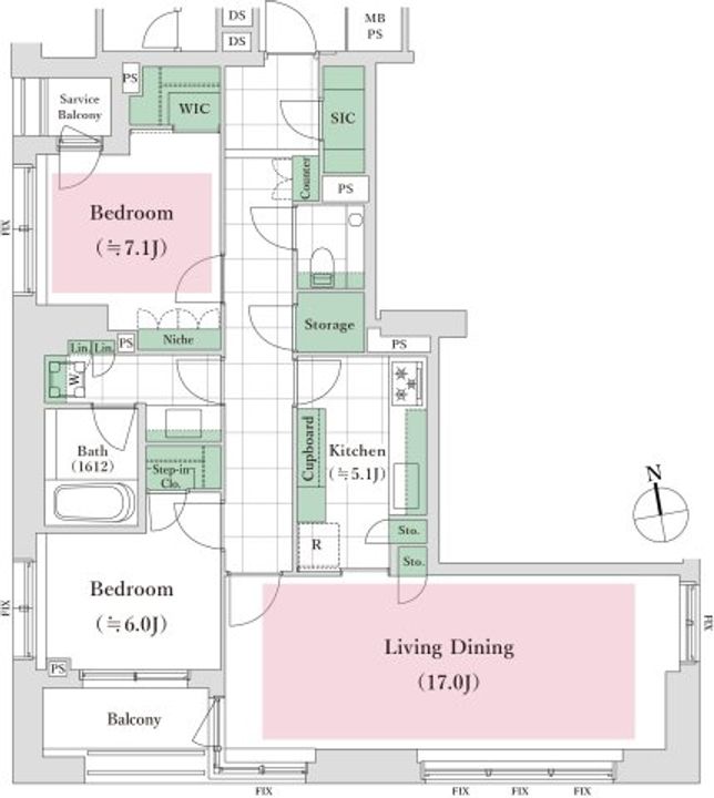 アトラス麻布台の間取り