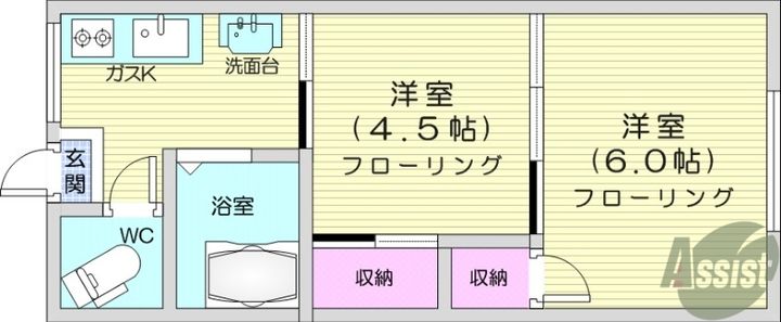 コーポ南仙台の間取り