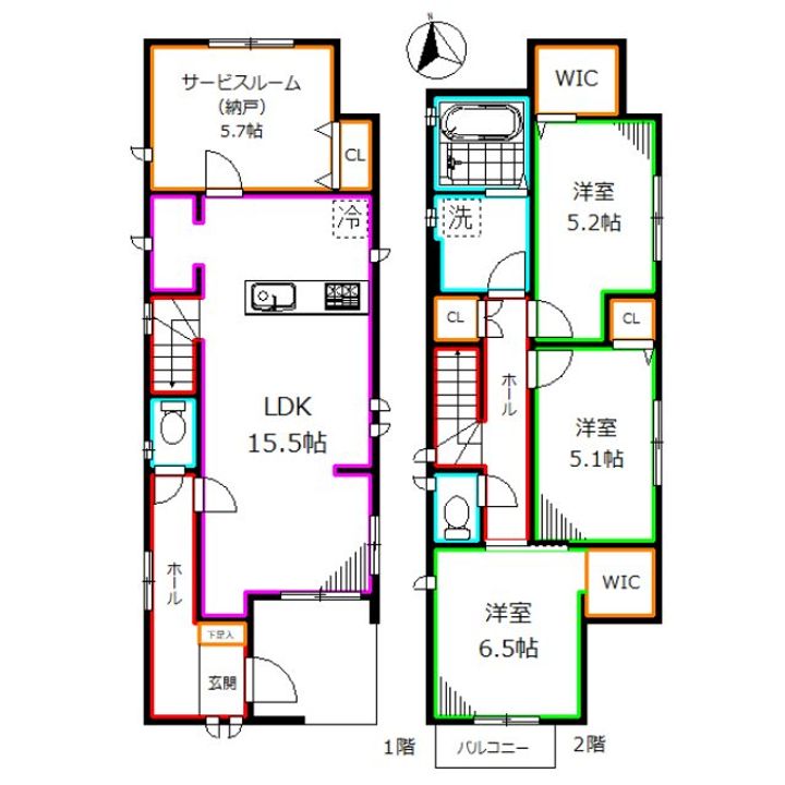 東京都国分寺市新町1(一戸建)の賃貸物件の間取り