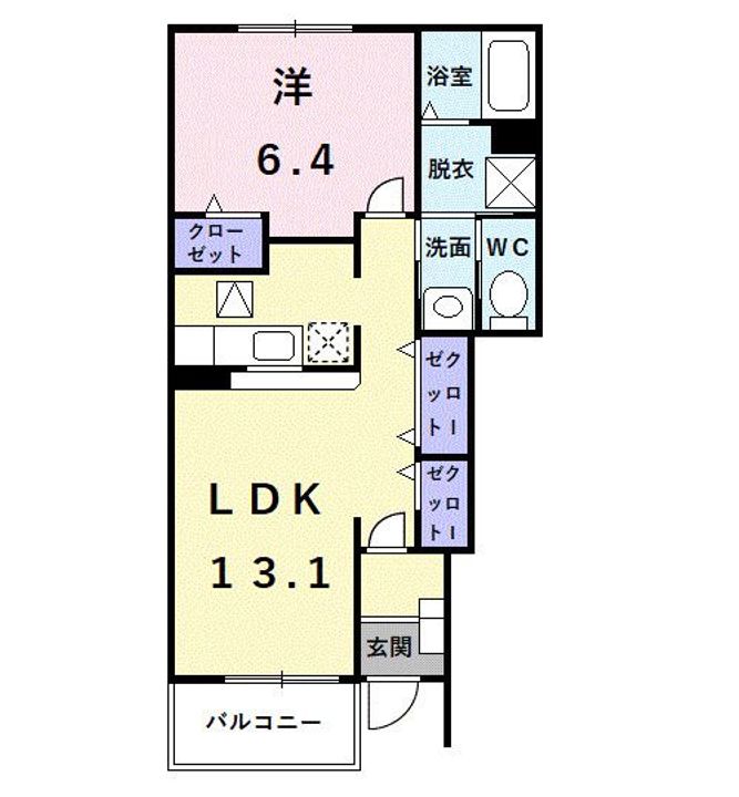 大阪府和泉市寺田町2(アパート)の賃貸物件の間取り