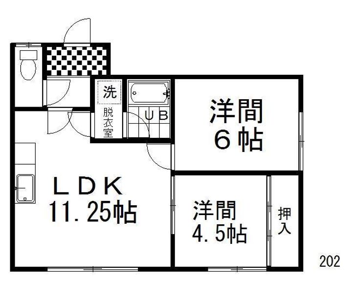 コーポ高橋(厚岸)の間取り