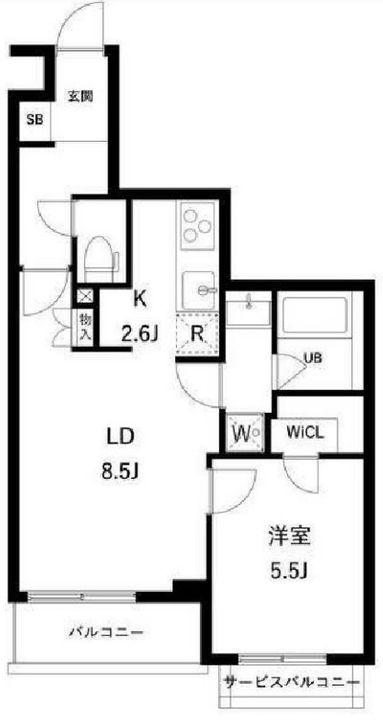 東京都大田区東六郷1(マンション)の賃貸物件の間取り