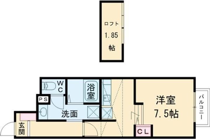 大阪府堺市北区奥本町1(アパート)の賃貸物件の間取り