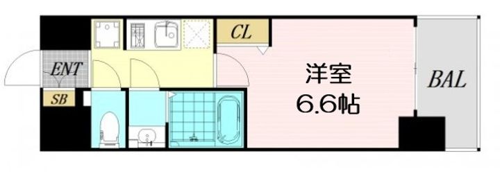 プレサンス大国町アドロッソの間取り