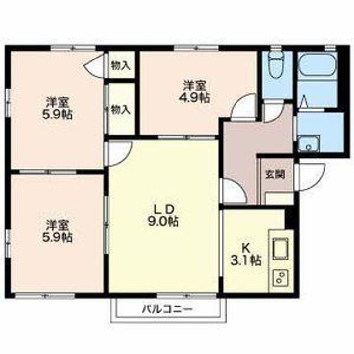 プランシェバラキAの間取り