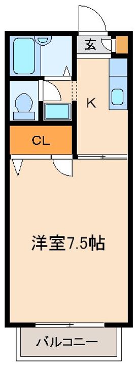 クレールパークBの間取り