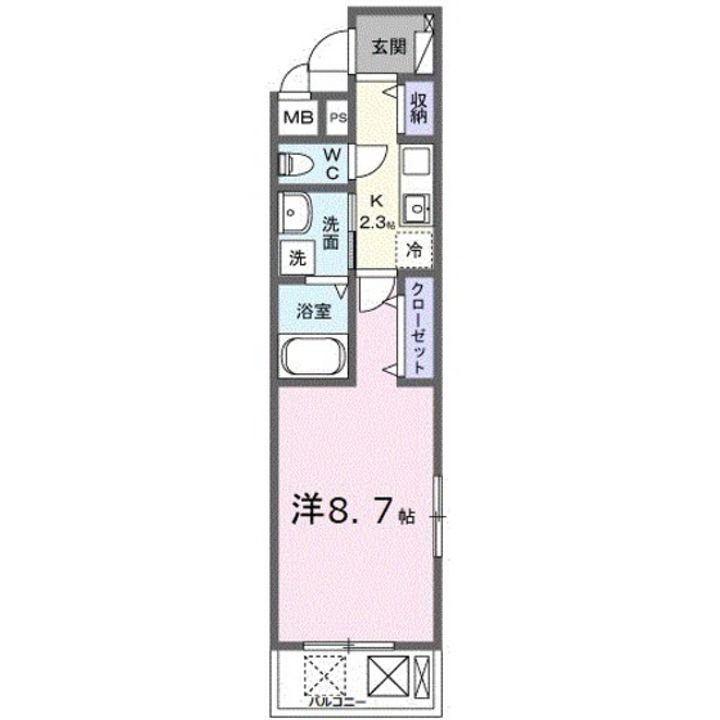 エスポワール鶴江 Cの間取り