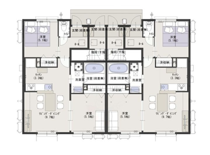 グランボナールAの間取り