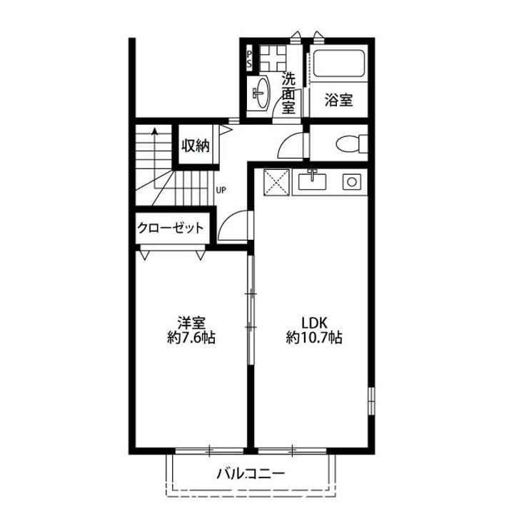 東京都西多摩郡瑞穂町大字石畑(アパート)の賃貸物件の間取り