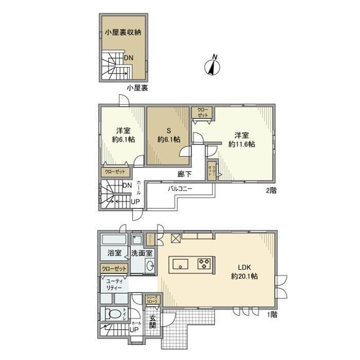 神奈川県川崎市麻生区王禅寺西3(一戸建)の賃貸物件の間取り