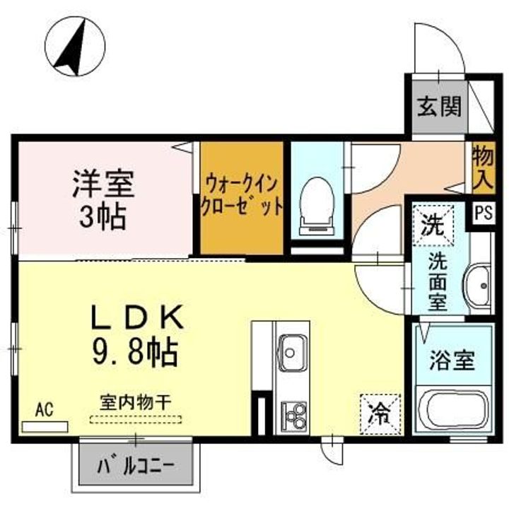 新潟県上越市北本町3(アパート)の賃貸物件の間取り
