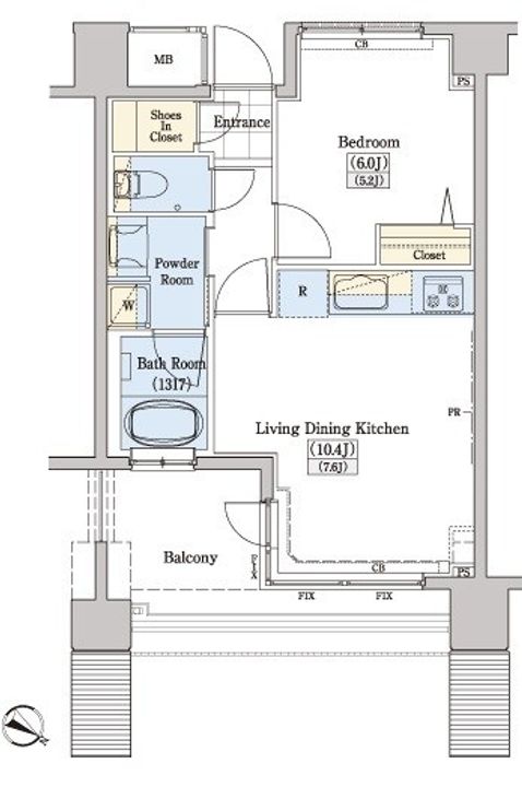 レジディアタワー上池袋(タワー棟)の間取り