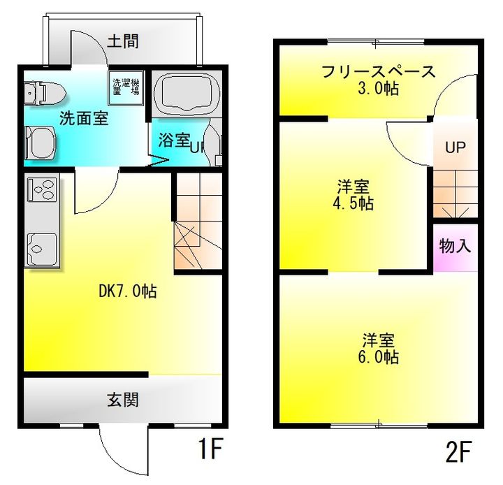 大阪府八尾市西山本町6(一戸建)の賃貸物件の間取り