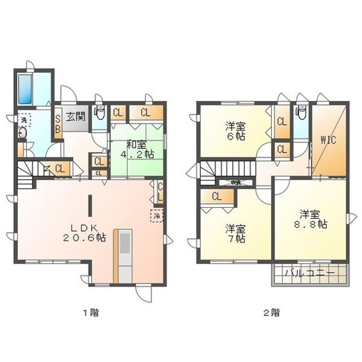 三重県津市河芸町杜の街5(一戸建)の賃貸物件の間取り