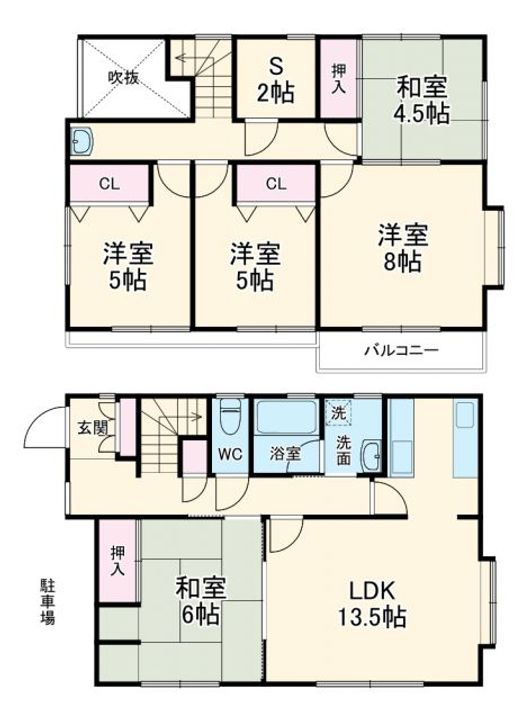 埼玉県北足立郡伊奈町大字小室(一戸建)の賃貸物件の間取り