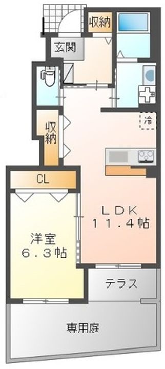 神奈川県小田原市多古(アパート)の賃貸物件の間取り