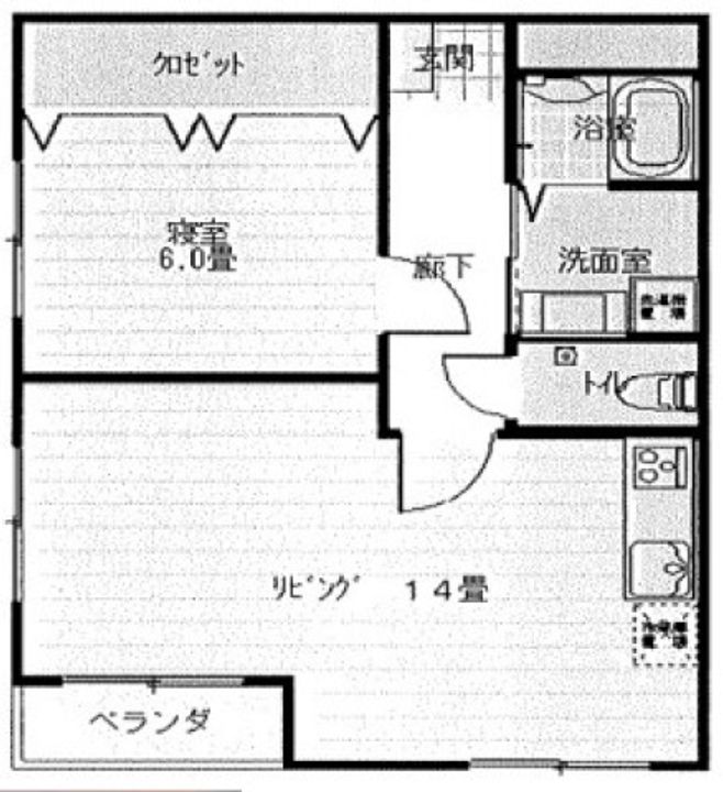 大阪府大阪市東住吉区中野4(マンション)の賃貸物件の間取り