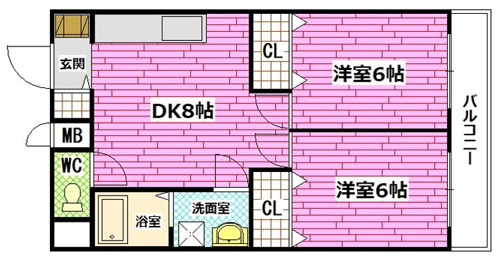 グランドール矢野の間取り