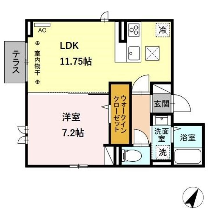 ディートリビュート湘南辻堂の間取り
