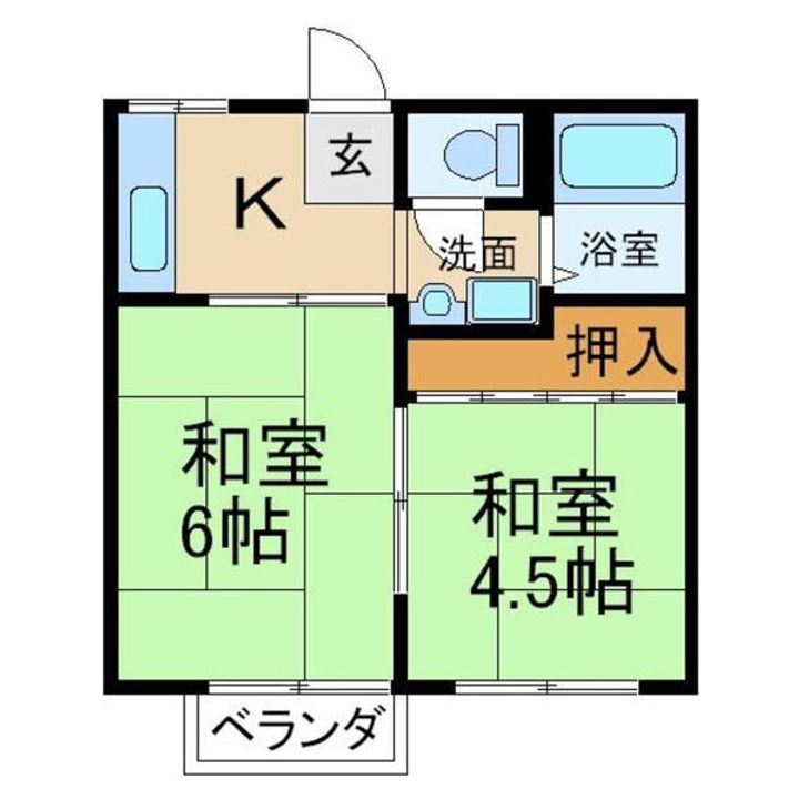 友田ハイツIの間取り