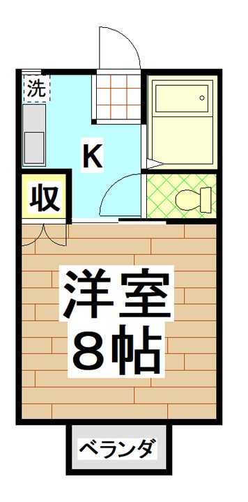 メイプルコート上長飯 Bの間取り