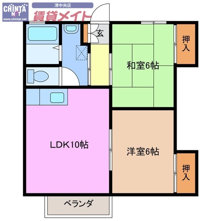 サンシティーB棟の間取り
